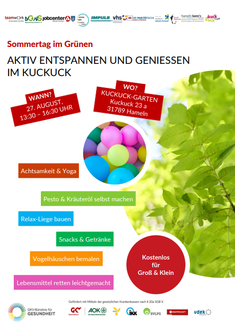 Sommertag im Grünen: Aktiv entspannen und genießen im Kuckuck