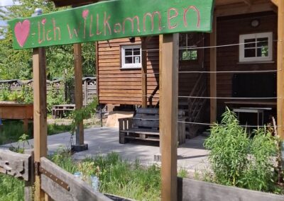 Willkommens-Schild im KuckuckGarten